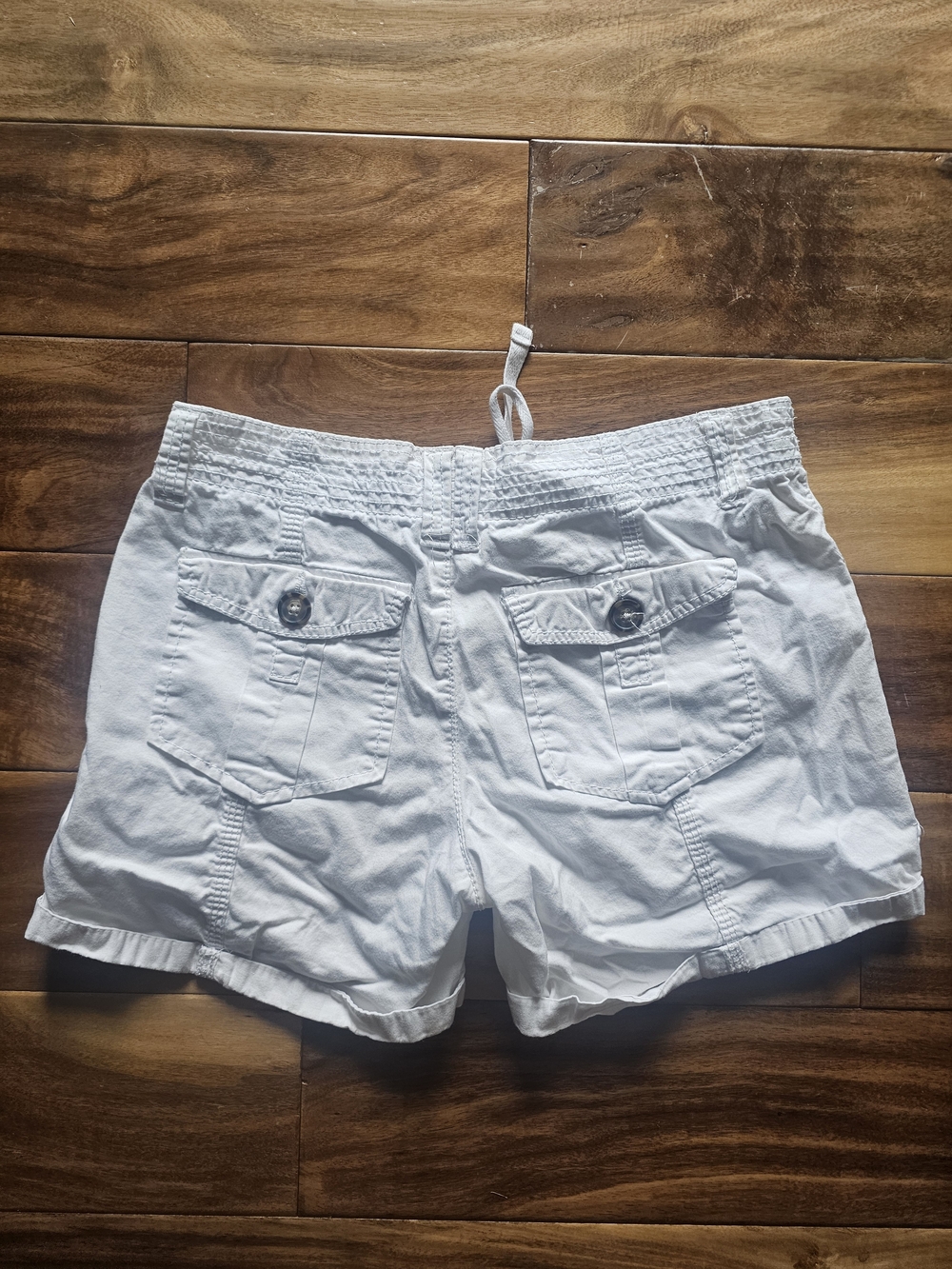 SO Junior's  White Drawstring Cargo Shorts